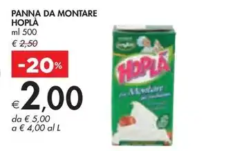 Bennet PANNA DA MONTARE HOPLÀ ml 500 offerta