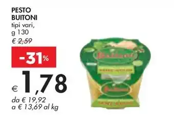 Bennet PESTO BUITONI tipi vari, g 130 offerta