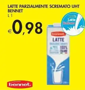 Bennet LATTE PARZIALMENTE SCREMATO UHT BENNET offerta
