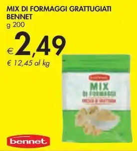 Bennet MIX DI FORMAGGI GRATTUGIATI BENNET g 200 offerta