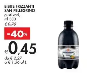 Bennet BIBITE FRIZZANTI SAN PELLEGRINO gusti vari, ml 330 offerta