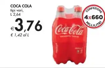 Bennet COCA COLA tipi vari, L 2,64 offerta