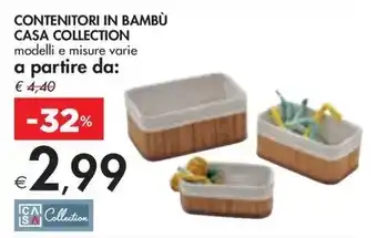 Bennet CONTENITORI IN BAMBÙ CASA COLLECTION offerta