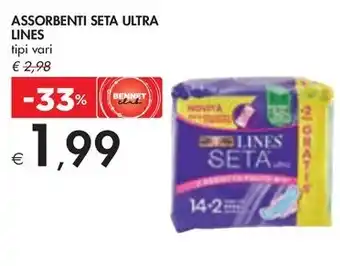 Bennet ASSORBENTI SETA ULTRA LINES tipi vari offerta