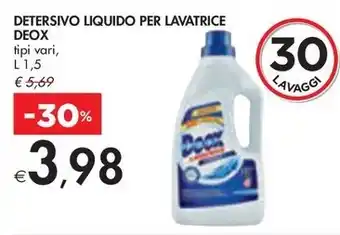 Bennet DETERSIVO LIQUIDO PER LAVATRICE DEOX tipi vari, L1,5 offerta