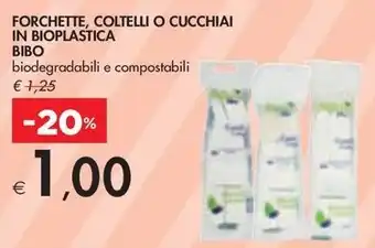 Bennet FORCHETTE, COLTELLI O CUCCHIAI IN BIOPLASTICA BIBO offerta