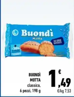 Conad City BUONDÌ MOTTA classico, 6 pezzi, 198 g offerta