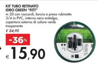 Bennet KIT TUBO RETINATO IDRO GREEN "FITT" offerta