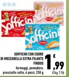 Conad City SOFFICINI CON CUORE DI MOZZARELLA EXTRA FILANTE FINDUS offerta