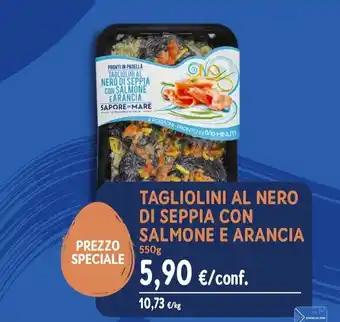 Sapore di Mare TAGLIOLINI AL NERO DI SEPPIA CON SALMONE E ARANCIA offerta