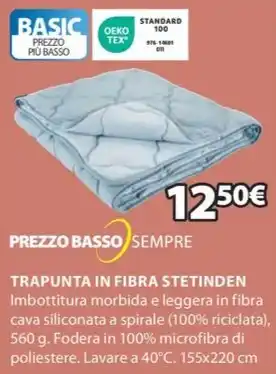 JYSK TRAPUNTA IN FIBRA STETINDEN offerta
