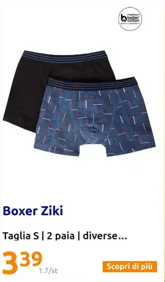 Action Boxer Ziki Taglia S | 2 paia offerta