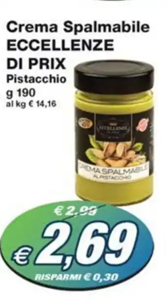 Prix Quality Crema Spalmabile ECCELLENZE DI PRIX Pistacchio offerta