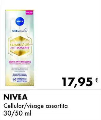 Iper Tosano NIVEA Cellular/visage assortita 30/50 ml offerta