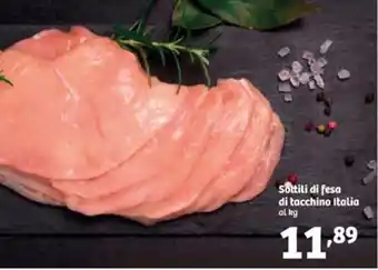 sottili di fesa di tacchino Italia