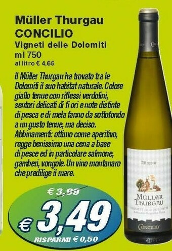 Prix Quality Concilio Muller Thurgau offerta