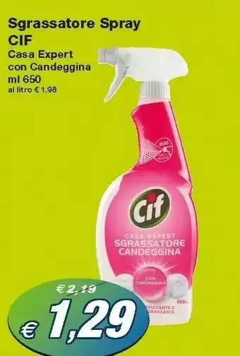 Prix Quality Cif Sgrassatore Con Candeggina 650ml offerta