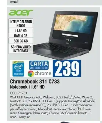 Wellcome Acer Notebook offerta