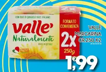 Enne Market VALLÈ MARGARINA GR.250 X2 offerta