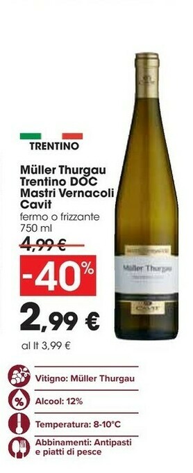Carrefour Muller Thurgau offerta