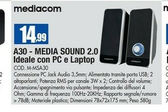 Wellcome Mediacom Speaker offerta