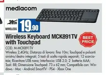 Wellcome Mediacom Tastiera offerta