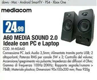 Wellcome Mediacom Speaker offerta