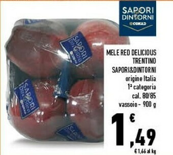 Conad Superstore Sapori & Dintorni Conad Mele Red Delicious Trentino offerta