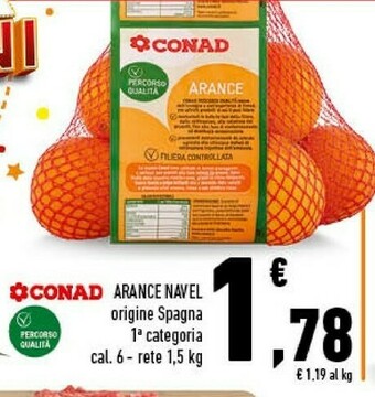 Conad Superstore Conad - Arance Percorso Qualità 1500 g(ml) offerta