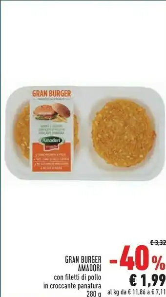 Conad Superstore Amadori Hamburger offerta
