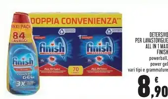 Conad Superstore Finish Detersivo Per Lavastoviglie All In 1 Max offerta