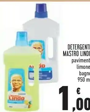Conad Superstore Mastro lindo Detergenti Pavimenti/ Limone/ Bagno 950 Ml offerta