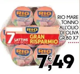 Enne Market RIO MARE TONNO ALL'OLIO DI OLIVA GR.80 X7 offerta