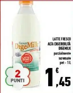 Conad Dige Milk - Latte Fresco Alta Digeribilità Pastorizzato Parzialmente Scremato offerta
