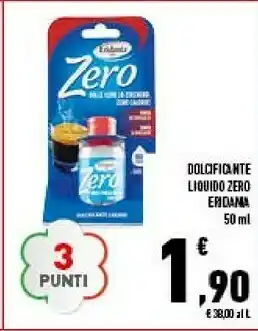 Conad Eridania Zero Dolcificante Liquido 50 G(ml) offerta