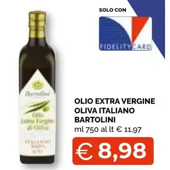 Mercatò Big OLIO EXTRA VERGINE OLIVA ITALIANO BARTOLINI ml 750 offerta