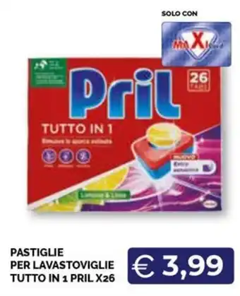 PASTIGLIE PER LAVASTOVIGLIE TUTTO IN 1 PRIL X26