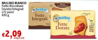 Marotta MULINO BIANCO Fette Biscottate Dorate/Integrali x72 pezzi 630 g offerta