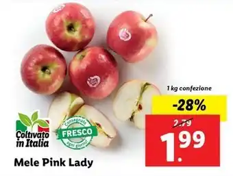 Lidl Mele Pink Lady 1 kg confezione offerta