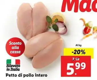 Lidl Petto di pollo intero offerta