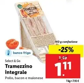 Lidl Select & Go Tramezzino integrale 140 g confezione offerta