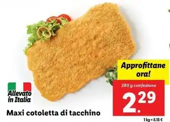 Lidl Maxi cotoletta di tacchino 280 g confezione offerta