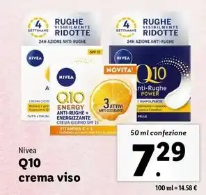 Lidl Nivea Q10 crema viso 50 ml confezione offerta
