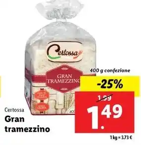 Lidl Certossa Gran tramezzino 400 g confezione offerta