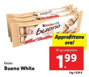 Lidl Kinder Bueno White 117 g confezione offerta