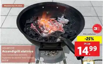 Lidl GRILLMEISTER Accendigrill elettrico offerta
