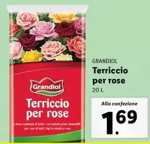 Lidl GRANDIOL Terriccio per rose 20L offerta