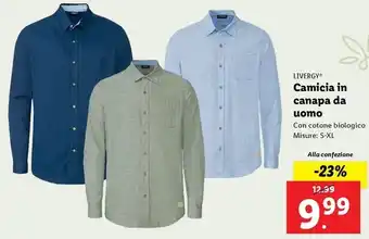 Lidl LIVERGY Camicia in canapa da uomo offerta