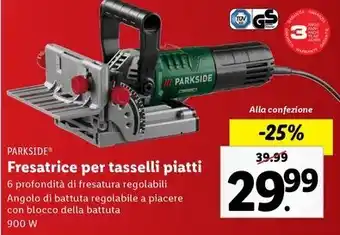 Lidl PARKSIDE Fresatrice per tasselli piatti offerta