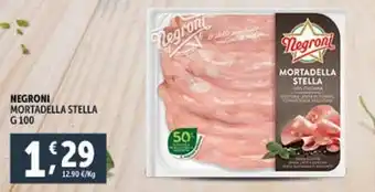 Deco Supermercati NEGRONI MORTADELLA STELLA G100 offerta